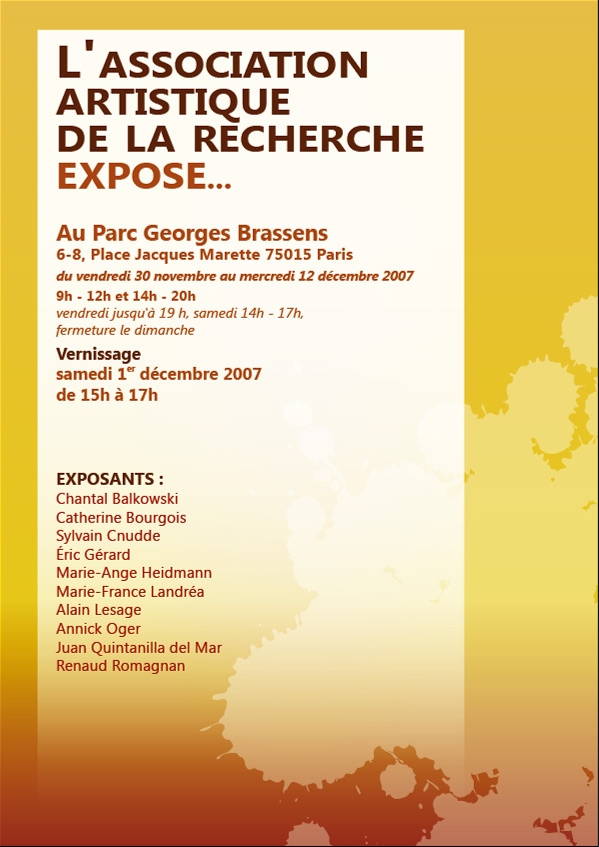 affiche exposition AsAR 2007