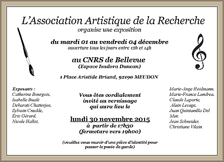 Asar exposition novembre 2015